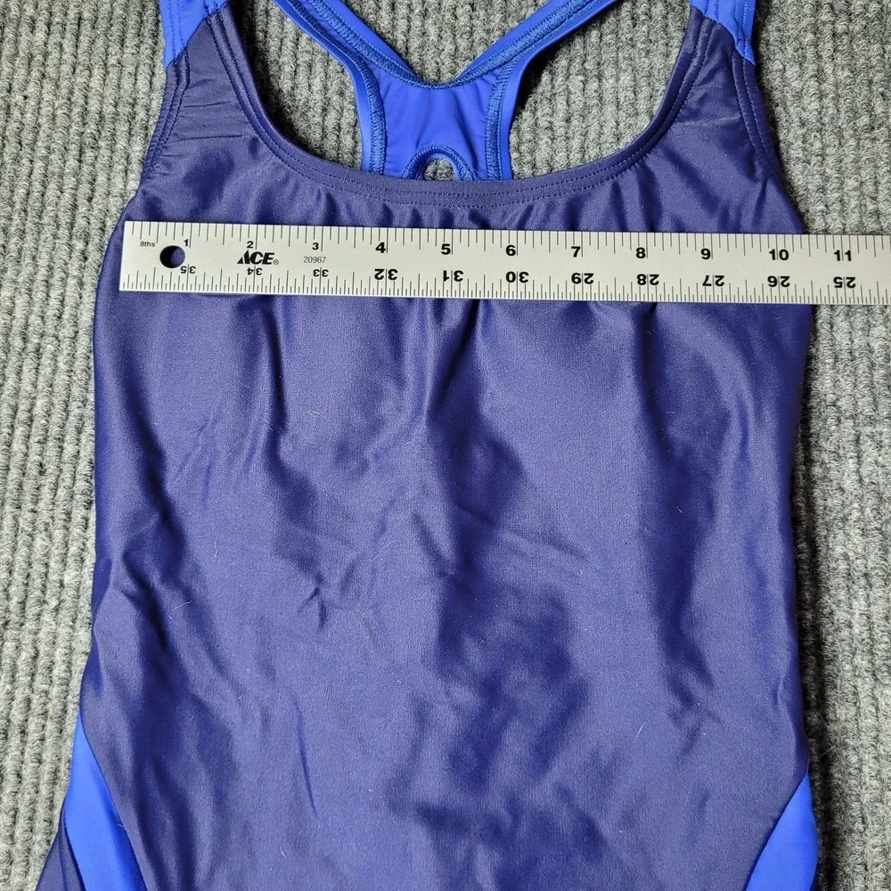 Speedo Womens One Piece Swimsuit X Blue Modest‎ Cut Classic Size 6